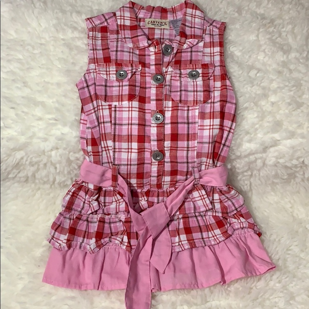 Pink and Red Farms style Girls Dress